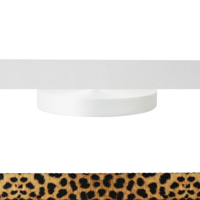 1 Inch Polyester Satin Leopard