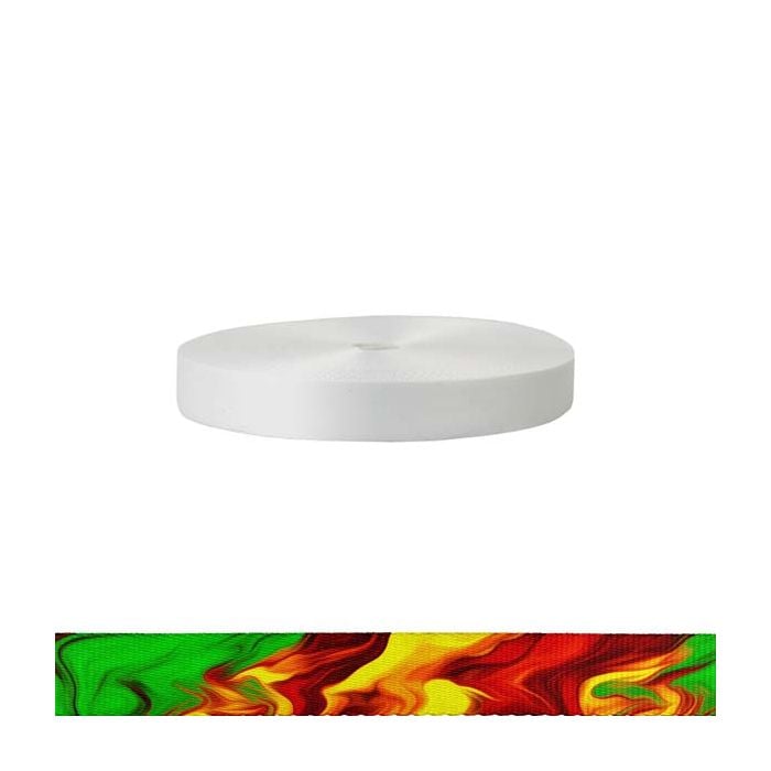 1 Inch Polyester Satin Wicked Rasta