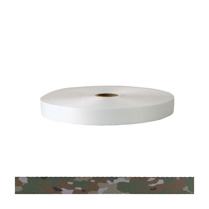 3/4 Inch Polyester Satin Camouflage Quadra
