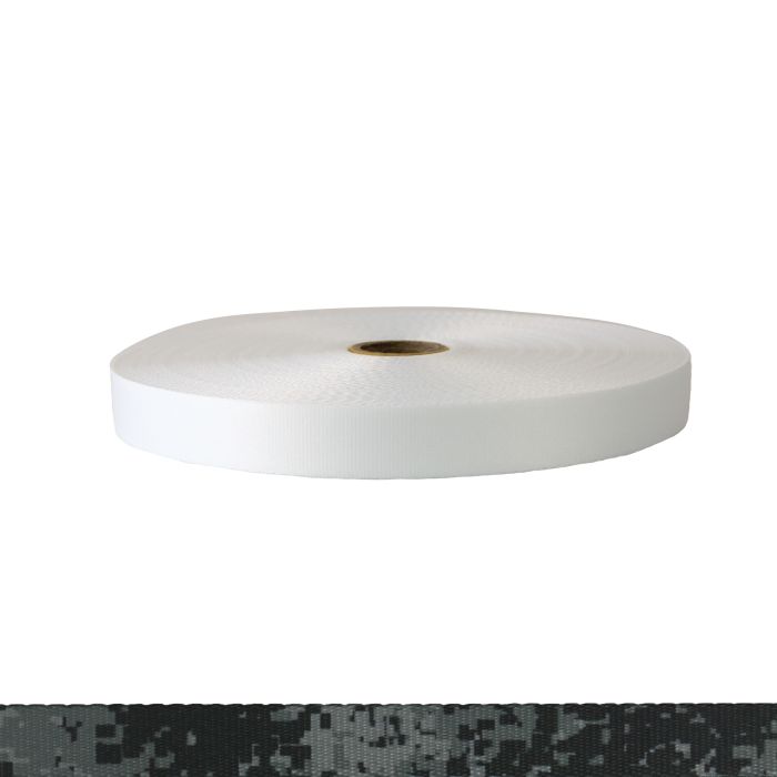 3/4 Inch Polyester Satin Camouflage Digital Dark