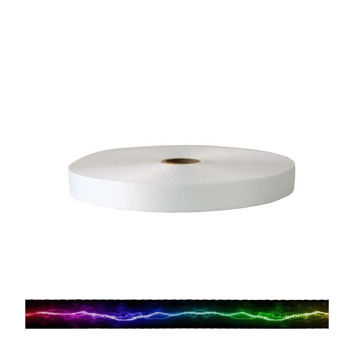 3/4 Inch Polyester Satin Rainbow Lightning Splatter