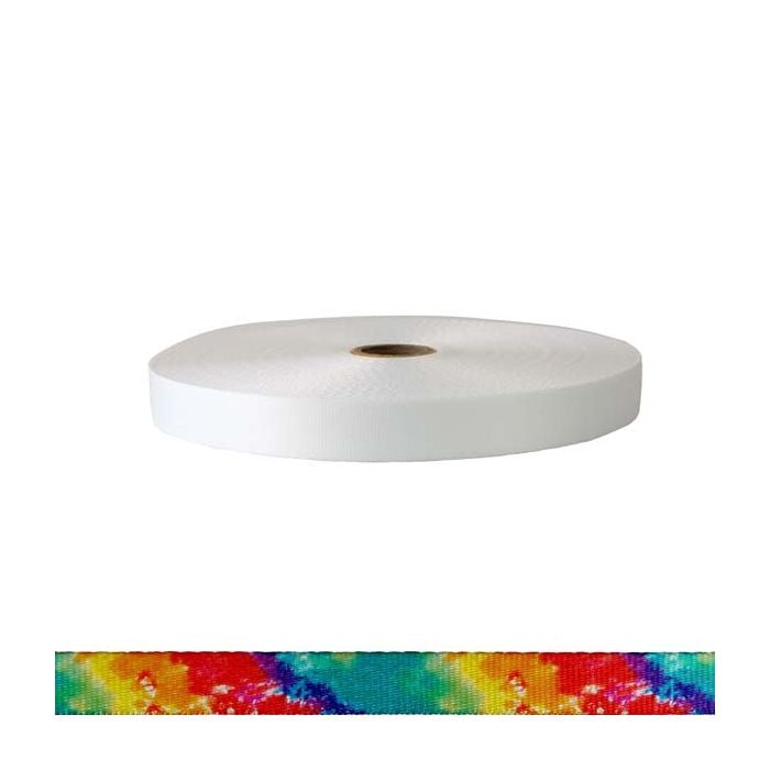 3/4 Inch Polyester Satin Tie Dye