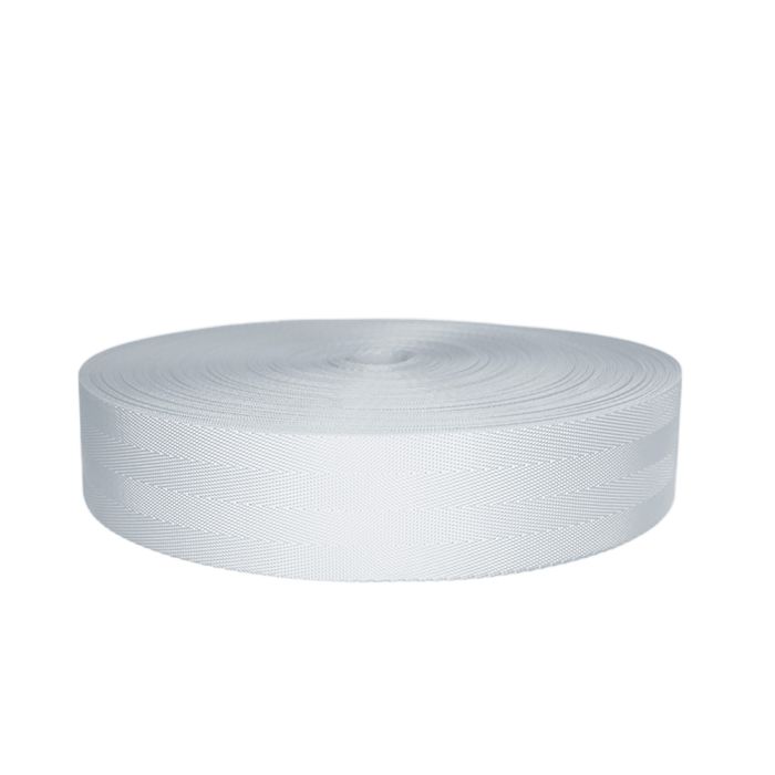 2 Inch Seatbelt Polyester White