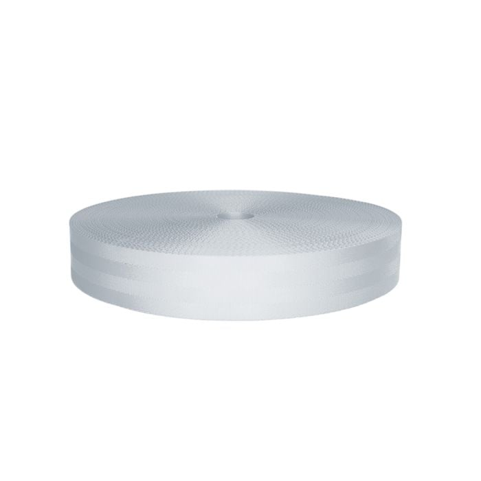 1-1/2 Inch Seatbelt Polyester White