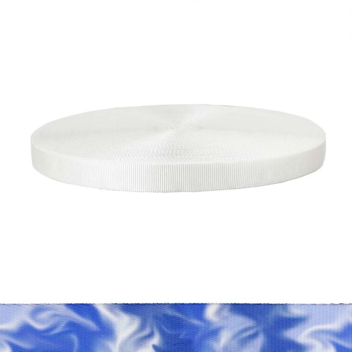 1 Inch Tubular Polyester Blue Smoke