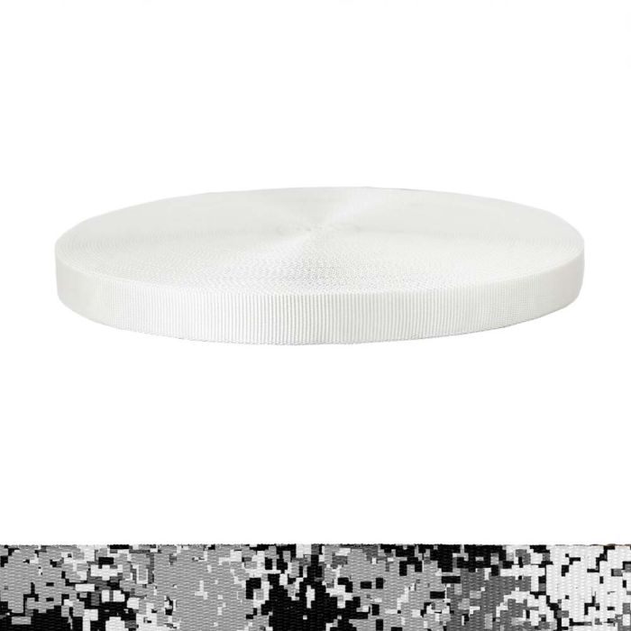 1 Inch Tubular Polyester Camouflage Digital Winter