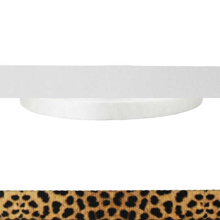 1 Inch Tubular Polyester Leopard