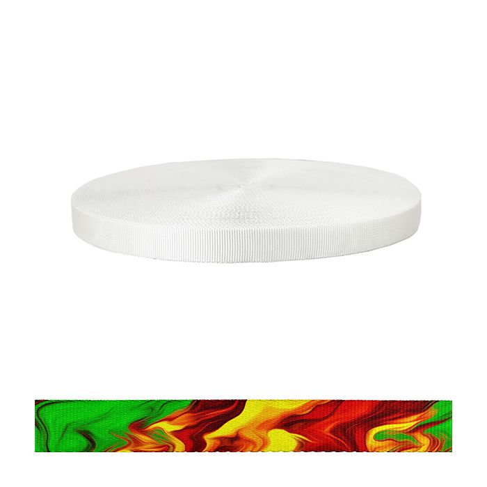 1 Inch Tubular Polyester Wicked Rasta
