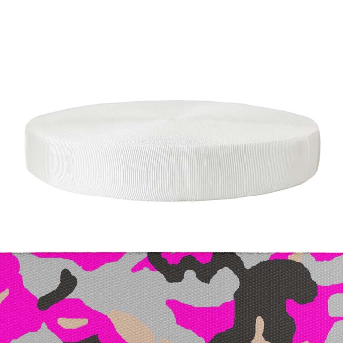 2 Inch Tubular Polyester Camouflage Pink
