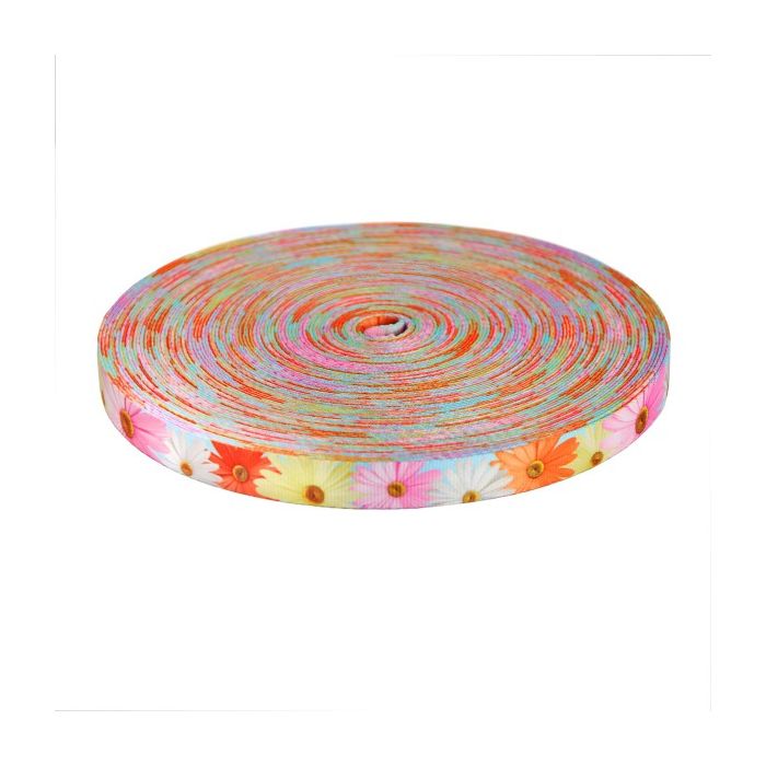 1 Inch Daisies Picture Quality Polyester