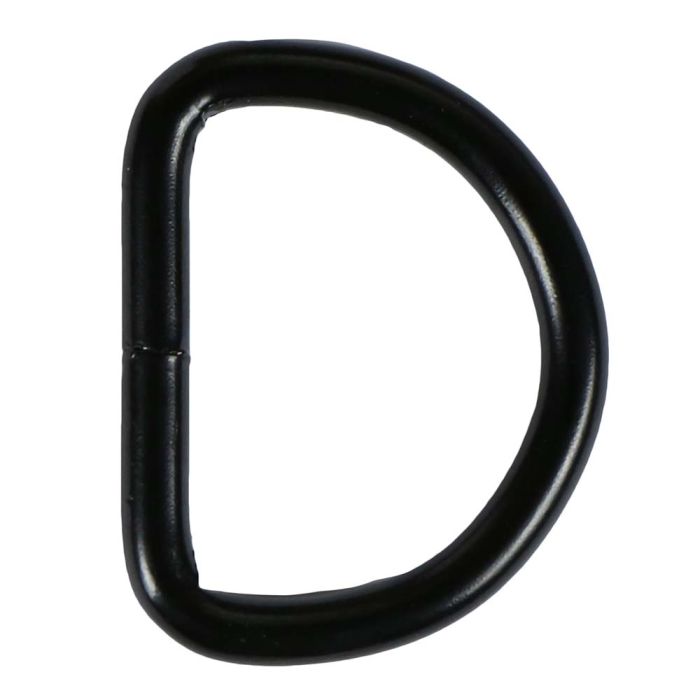 1 Inch Lightwire Black Plated Metal D-Ring