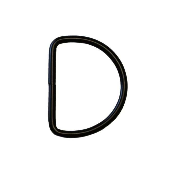 1 1/2 Inch Lightwire Black Plated Metal D-Ring