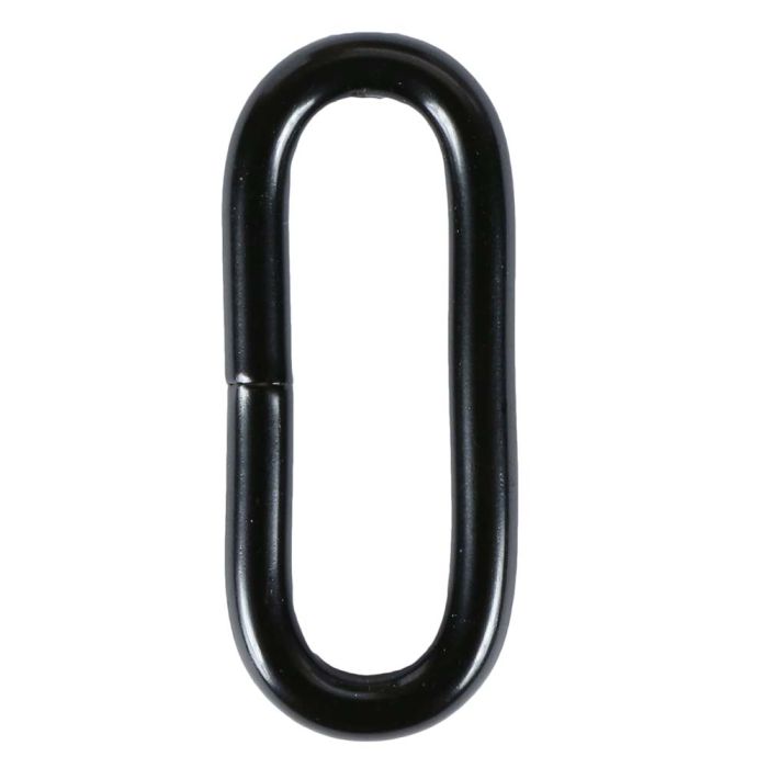 1 Inch Round Black Plated Metal Loop