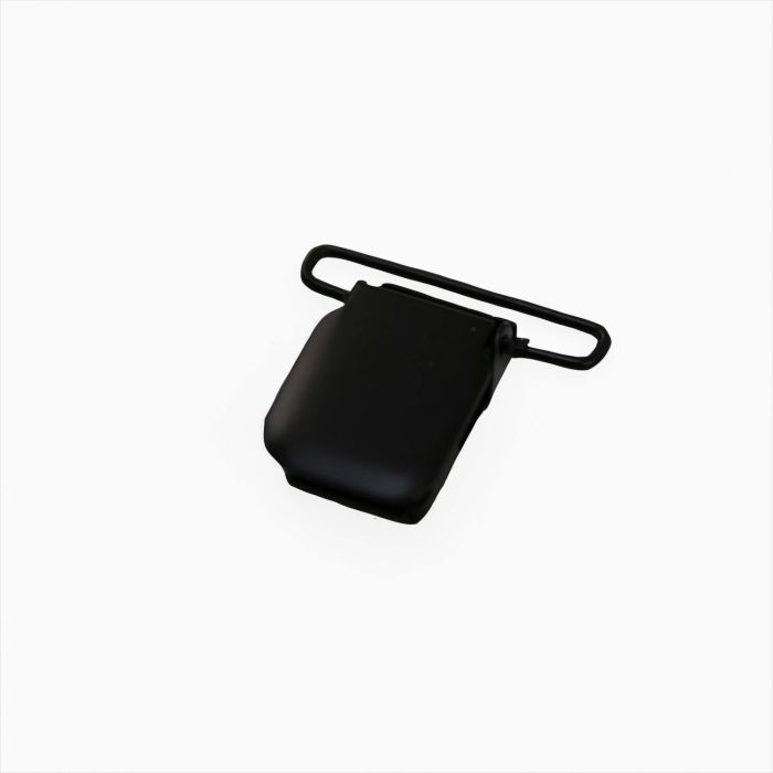 1 1/2 Inch Industrial Black Plated Metal Suspender Clip