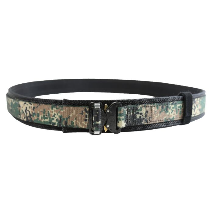 Everyday Carry Belt with Black COBRA buckle and digital camouflage printed webbing