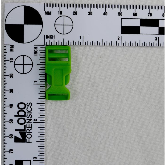 1/2 Inch Clearance Plastic  Side Release Buckle Contoured Green