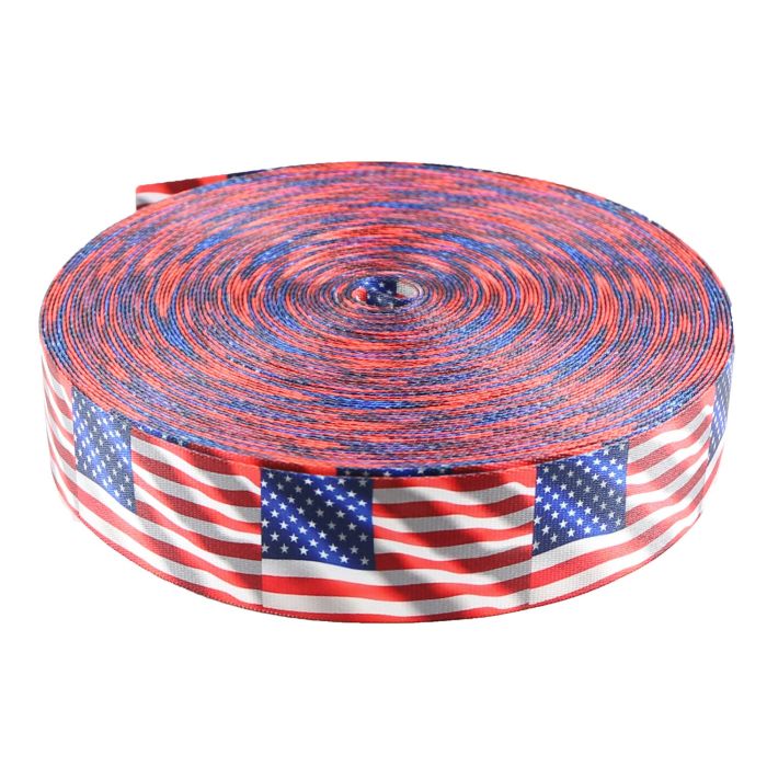 2 Inch Picture Quality Polyester Webbing Waving Flags