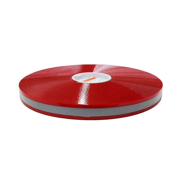 25 Foot Roll of 1 Inch Biothane Light Red Reflective