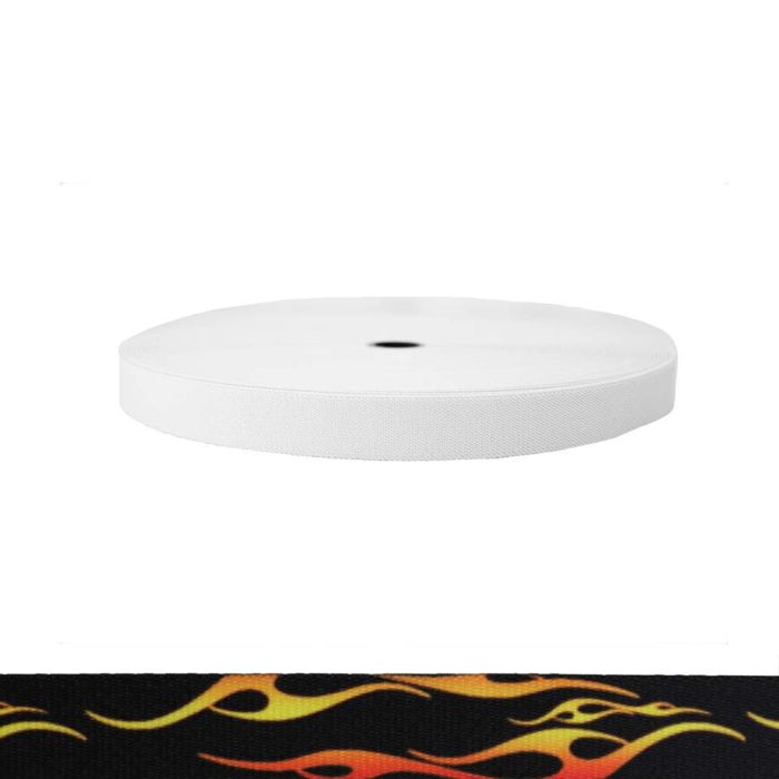 1 Inch Sublimated Elastic Hot Rod Flames