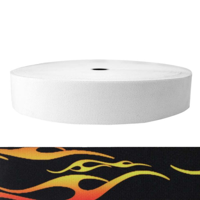 2 Inch Sublimated Elastic Hot Rod Flames