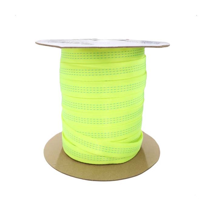 Full Roll of 1 Inch Blue Water Tubular Hot Yellow