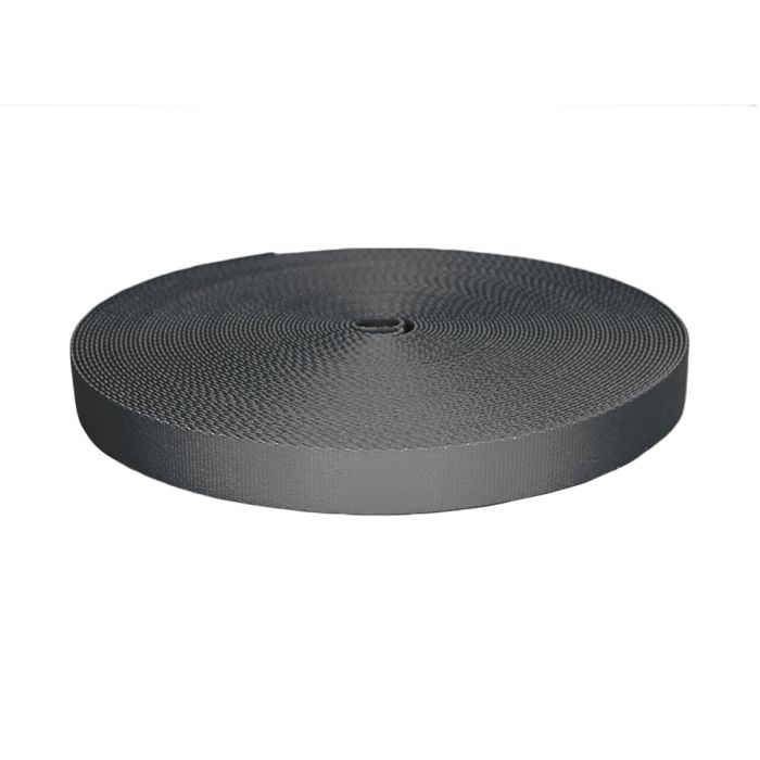 1 Inch Picture Quality Polyester Webbing Charcoal