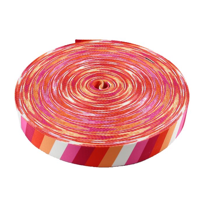 1 Inch Picture Quality Polyester Webbing Lesbian Pride Stripes
