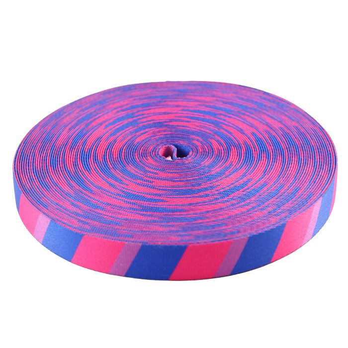 1 Inch Picture Quality Polyester Webbing Bisexual Pride Stripes