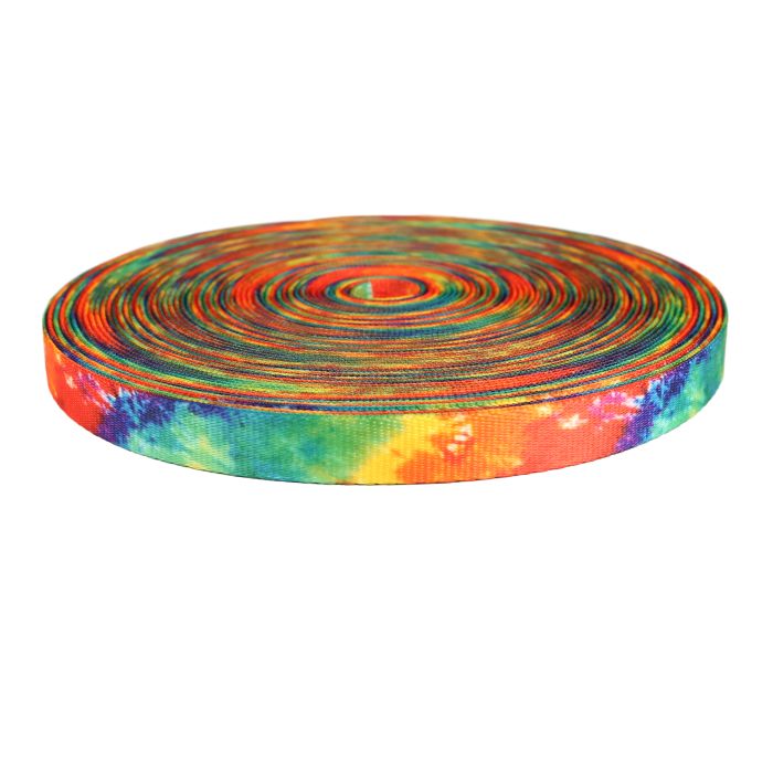 1 Inch Picture Quality Polyester Webbing Tie Dye