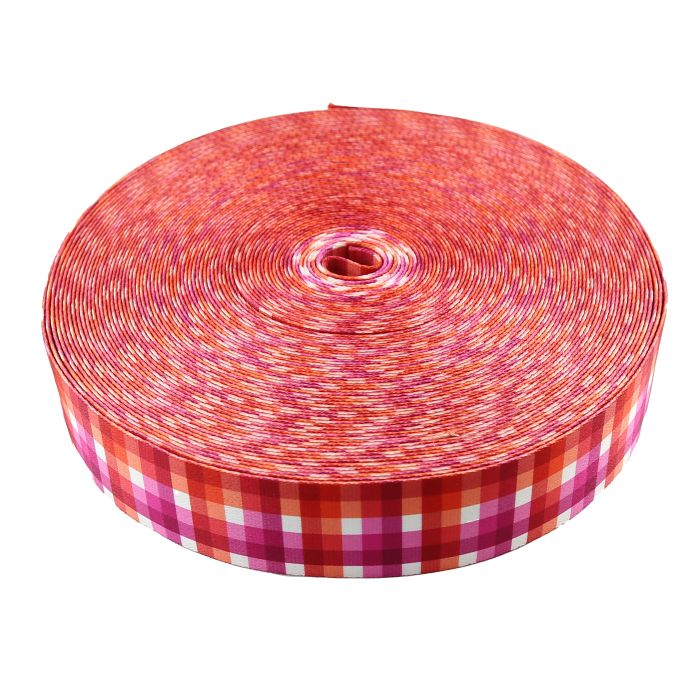 2 Inch Picture Quality Polyester Webbing Lesbian Pride Plaid