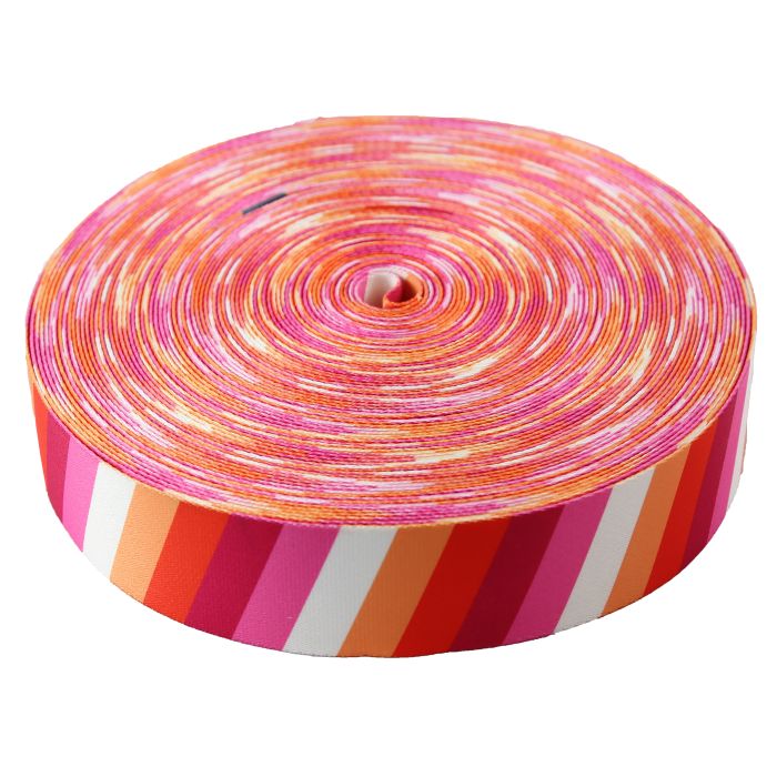 2 Inch Picture Quality Polyester Webbing Lesbian Pride Stripes