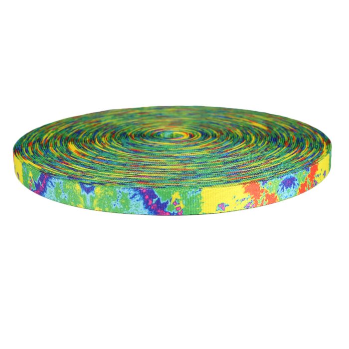 3/4 Inch Picture Quality Polyester Webbing Psychic Rainbow
