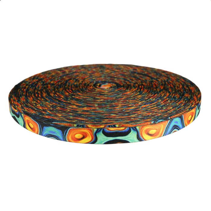 3/4 Inch Picture Quality Polyester Webbing Psychic Whorl