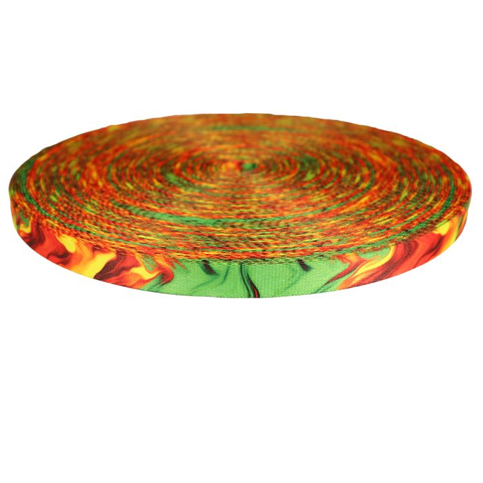 3/4 Inch Picture Quality Polyester Webbing Wicked Rasta