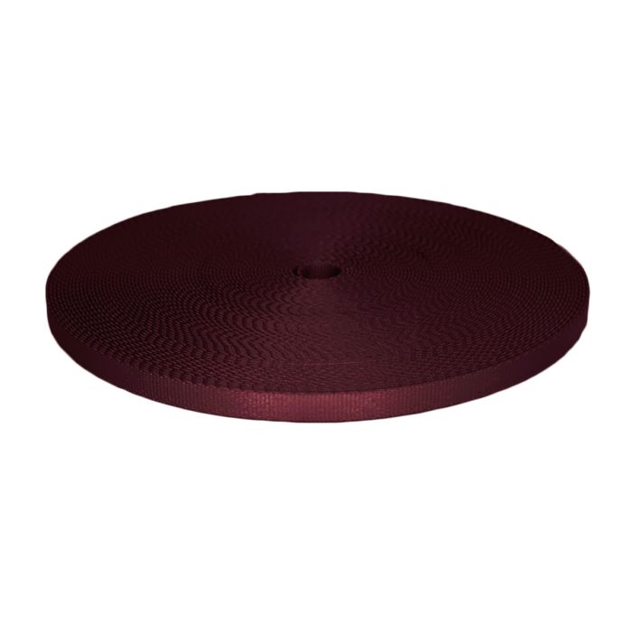 3/8 Inch Picture Quality Polyester Webbing Burgundy