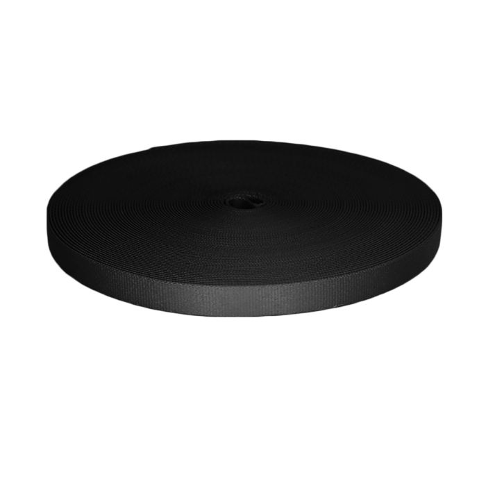 5/8 Inch Picture Quality Polyester Webbing Black