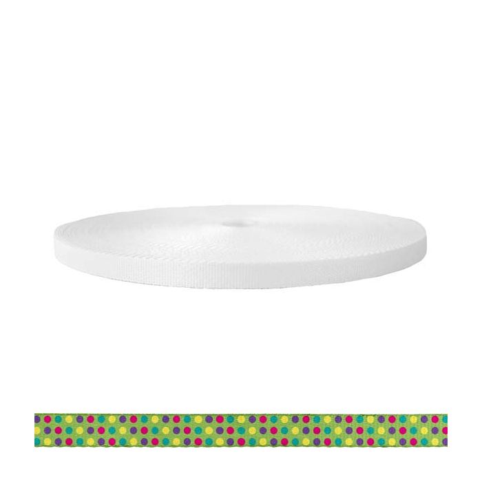 5/8 Inch Picture Quality Polyester Webbing Candy Dots