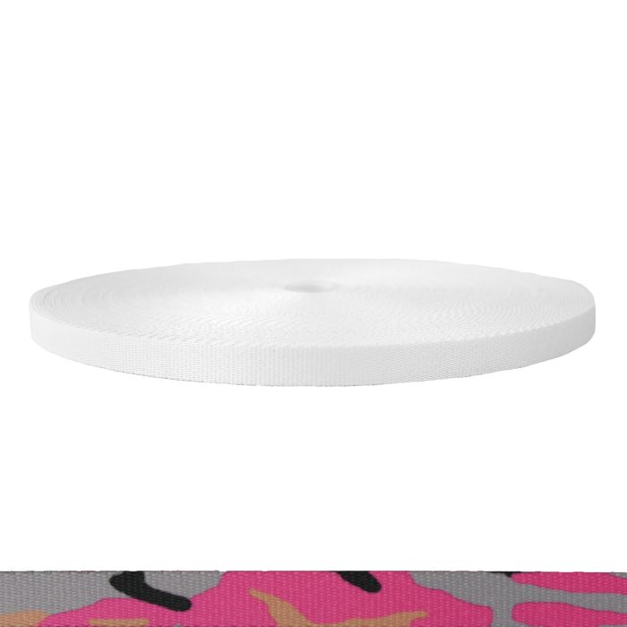 5/8 Inch Picture Quality Polyester Webbing Camouflage Pink