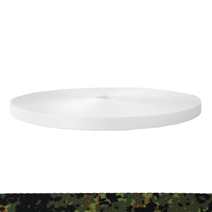 5/8 Inch Picture Quality Polyester Webbing Camouflage Digital Jungle