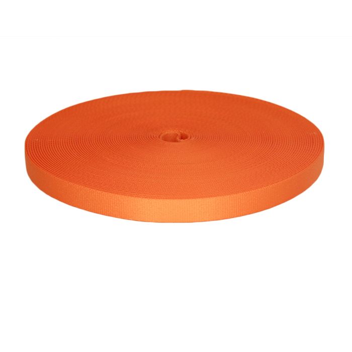 5/8 Inch Picture Quality Polyester Webbing Orange