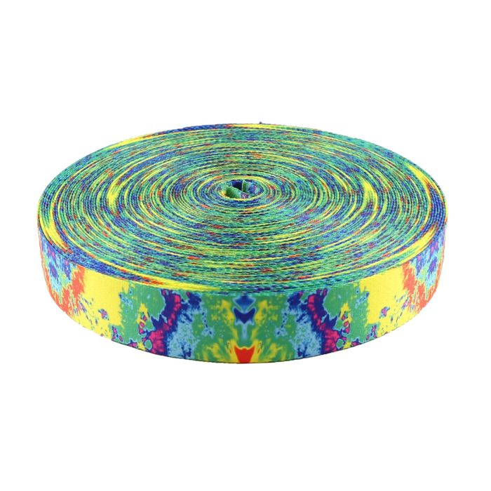 1-1/2 Inch Picture Quality Polyester Webbing Psychadelia