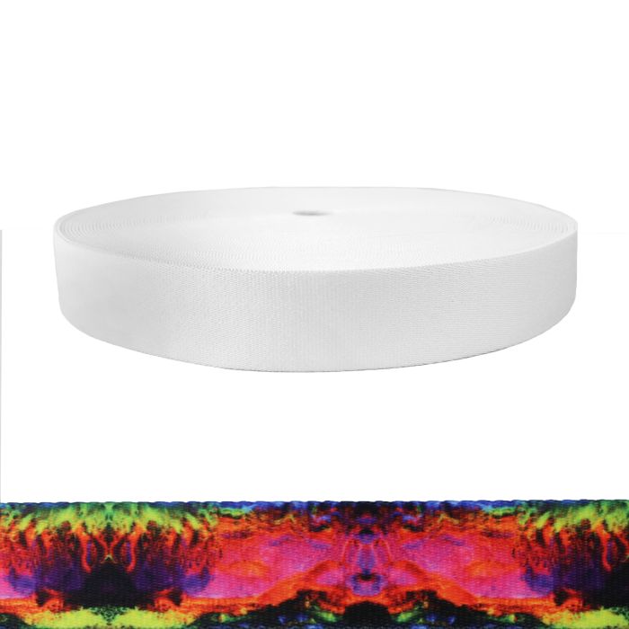 1-1/2 Inch Picture Quality Polyester Webbing Psychic Rainbow