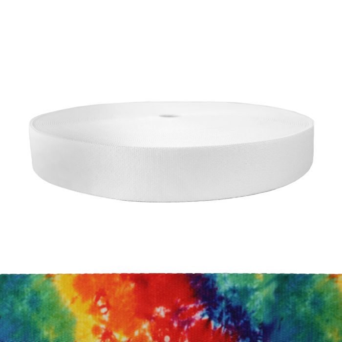 1-1/2 Inch Picture Quality Polyester Webbing Tie Dye