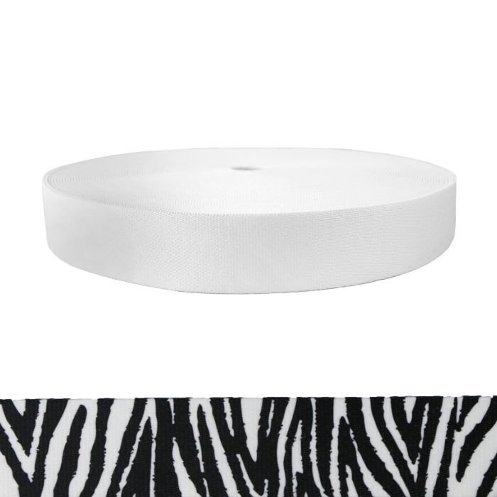 1-1/2 Inch Picture Quality Polyester Webbing Zebra