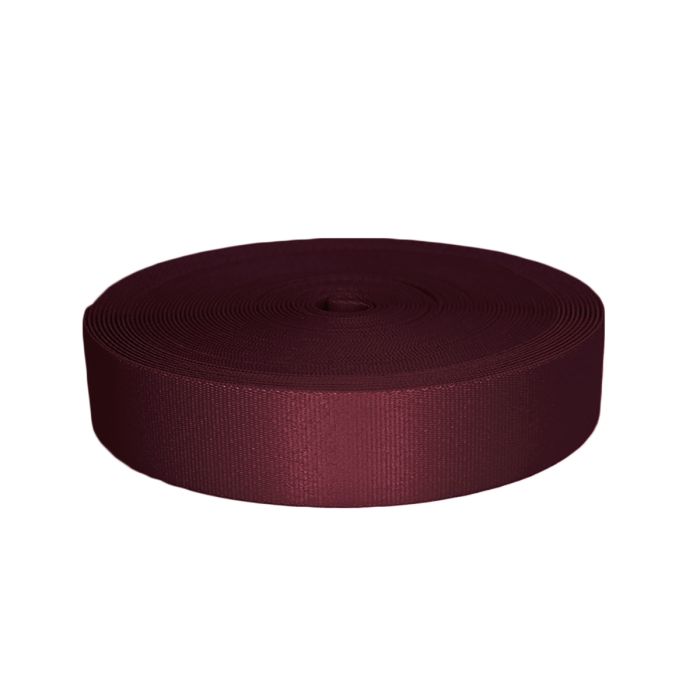 1-3/4 Inch Picture Quality Polyester Webbing Burgundy