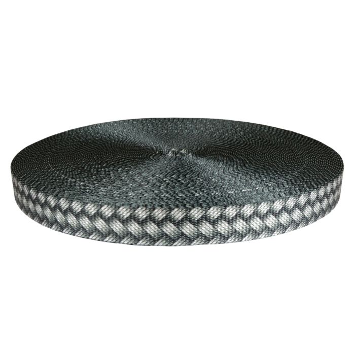 1 Inch Utility Polyester Webbing Metal Weave - Silver