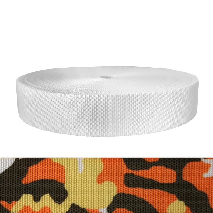 2 Inch Utility Polyester Webbing Camouflage Autumn