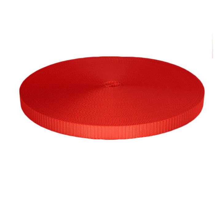 3/4 Inch Utility Polyester Webbing Red