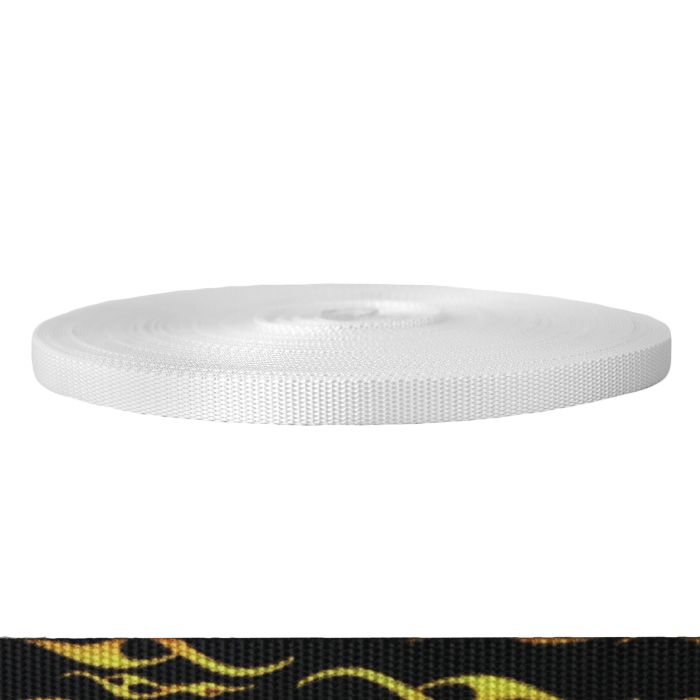 5/8 Inch Utility Polyester Webbing Hot Rod Flames