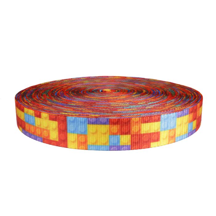 1-1/2 Inch Utility Polyester Webbing Color Blox